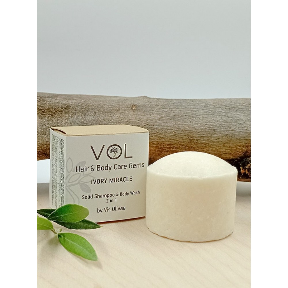 IVORY MIRACLE - Στερεό Σαμπουάν & Αφρόλουτρο 2σε1 (70γρ) Περιποίηση Σώματος