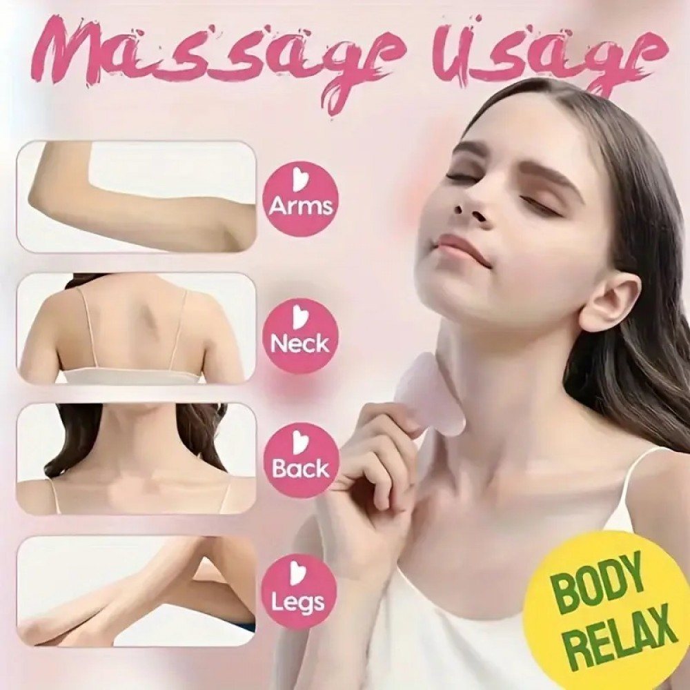 Σετ Jade Roller & Gua Sha ροζ χαλαζία Εργαλεία - Αξεσουάρ